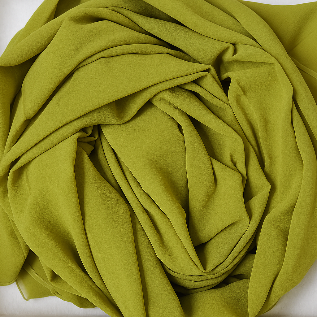 OLIVE GREEEN CHIFFON SCARF