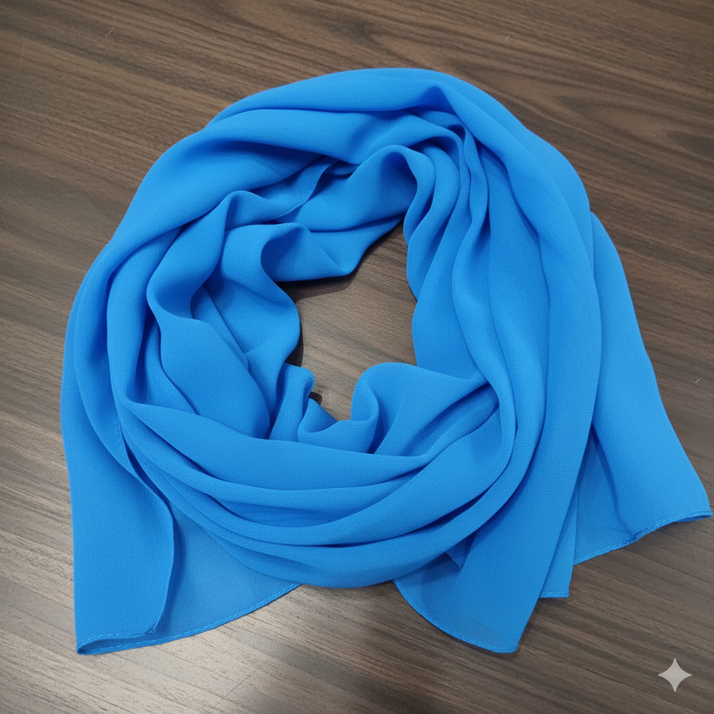 BLUE CHIFFON SCARF