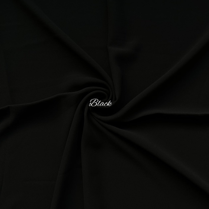 BLACK CHIFFON SCARF