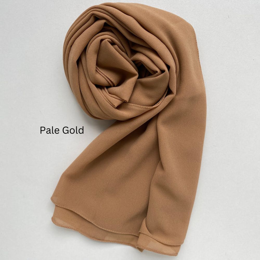 PALE GOLD GEORGETTE HIJAB