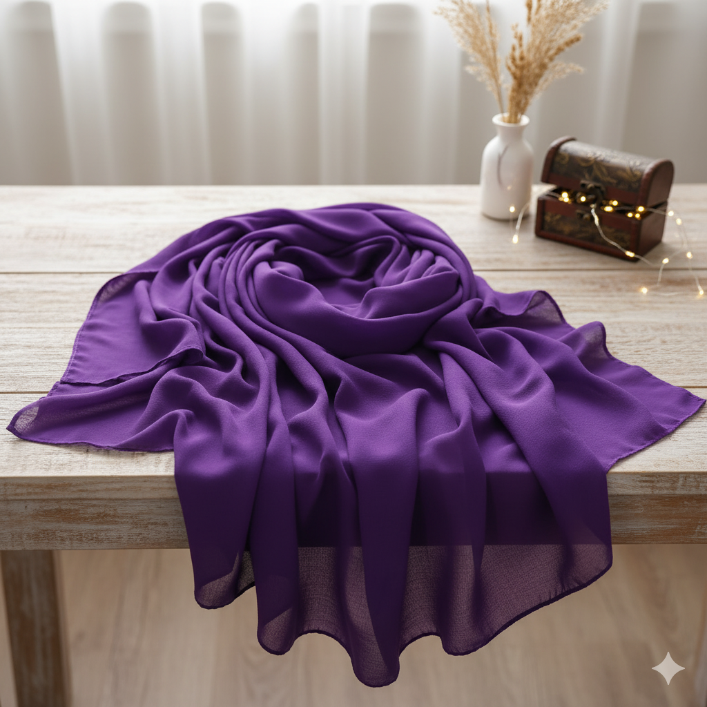 PURPLE GEORGETTE HIJAB