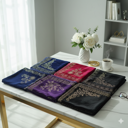 Embellished Velvet Shawls