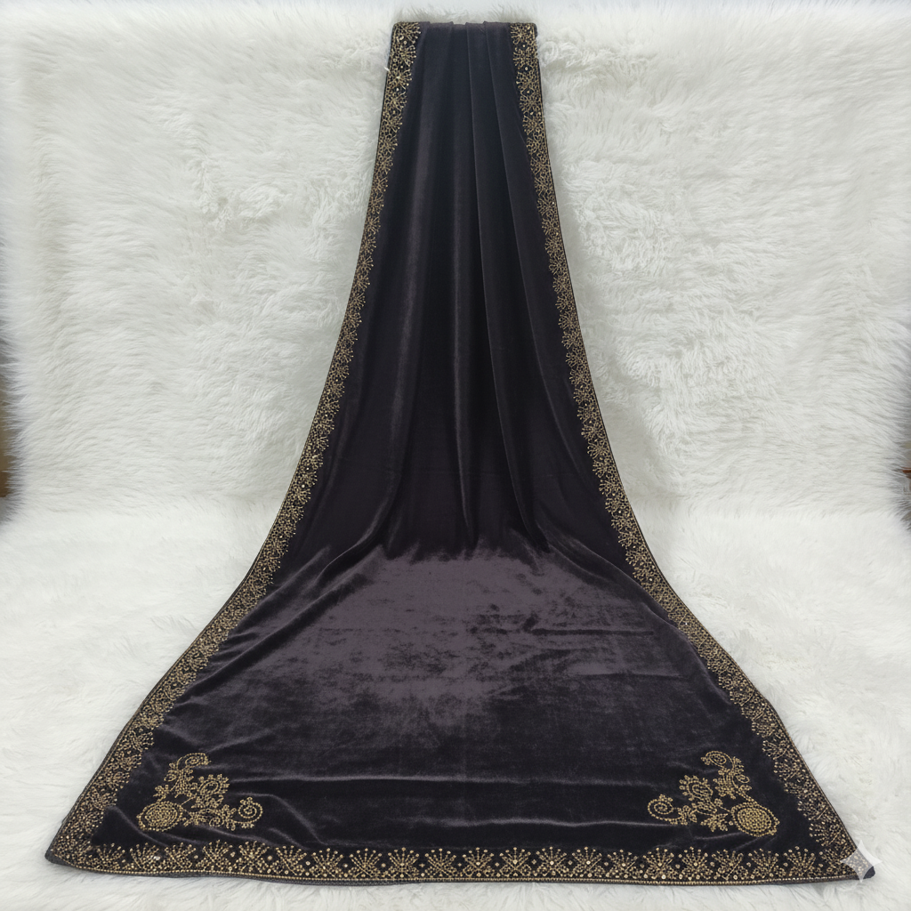 Embellished Velvet Shawls
