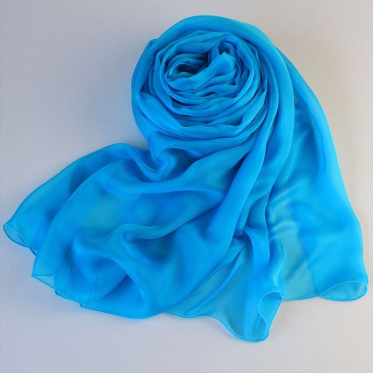 BLUE CHIFFON SCARF