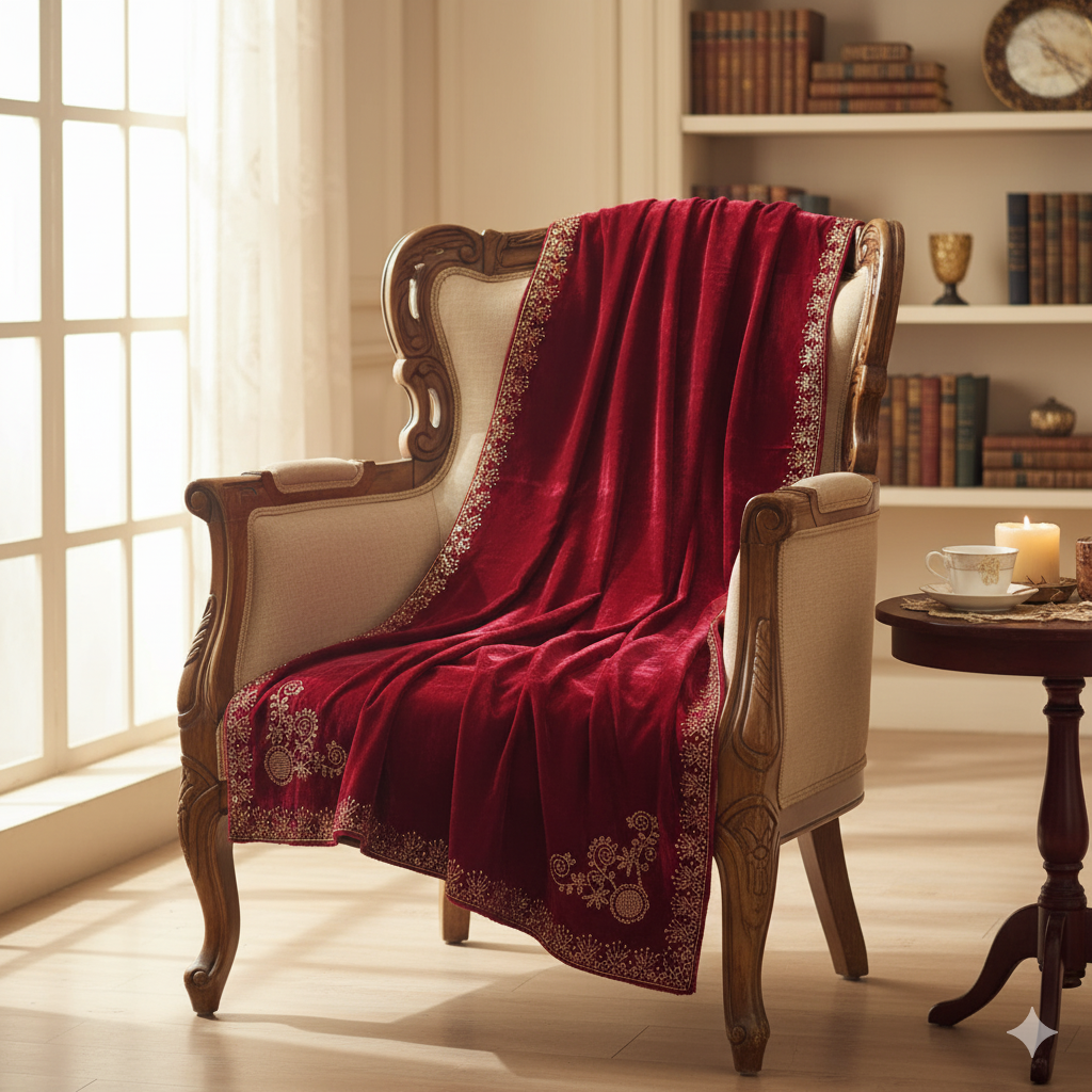 Embellished Velvet Shawls