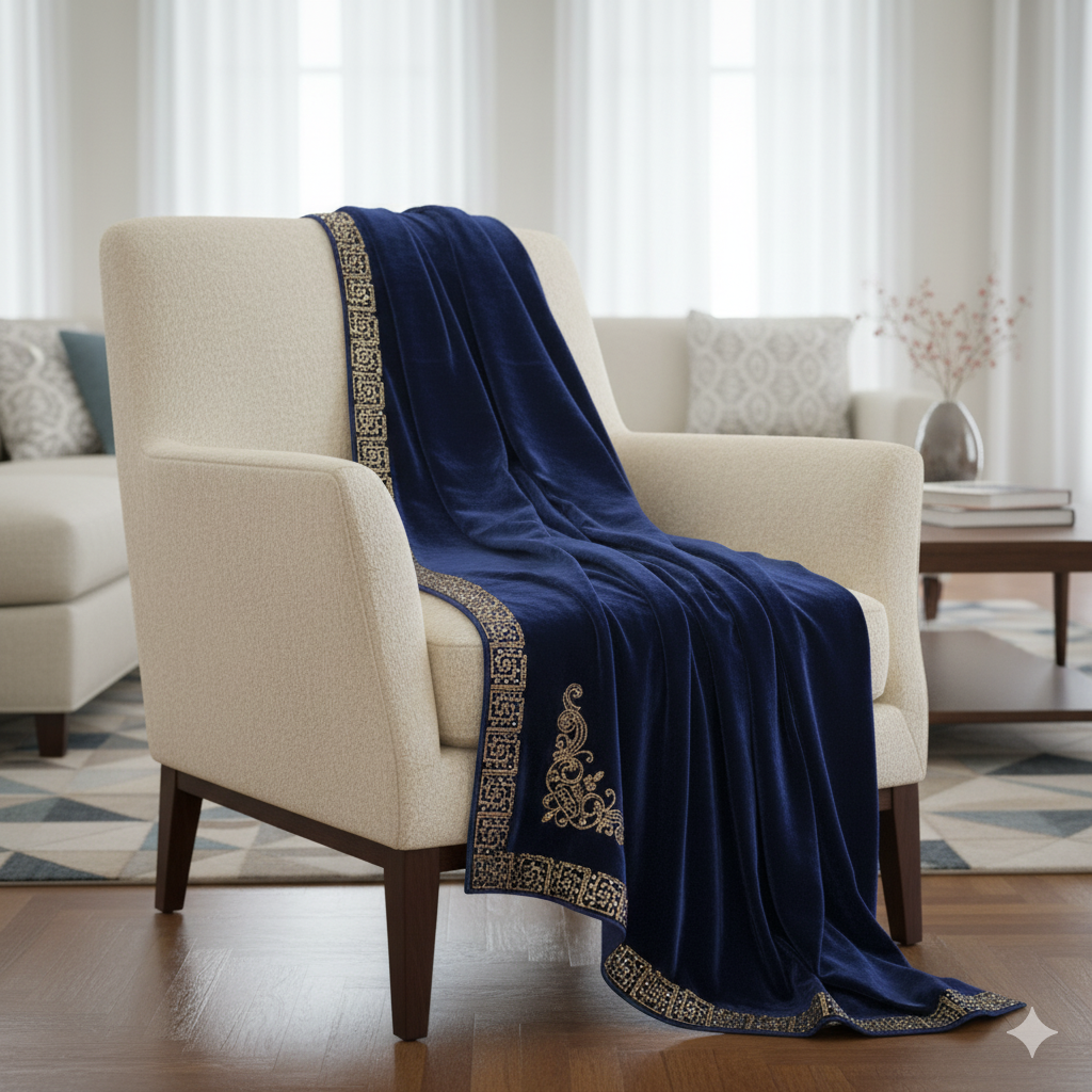 Embellished Velvet Shawls