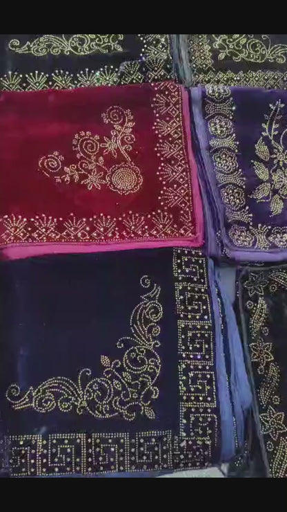 Embellished Velvet Shawls