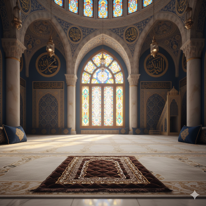 Royal Velvet Brown Prayer Mat