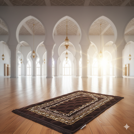 Royal Velvet Brown Prayer Mat