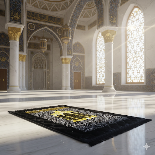 Golden Lantern Velvet Prayer Mat