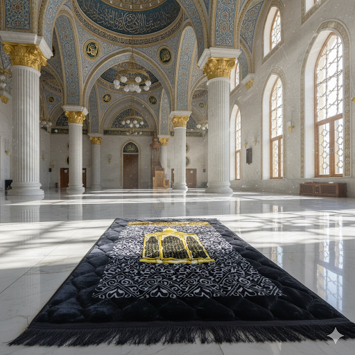 Golden Lantern Velvet Prayer Mat